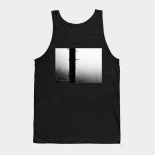 Misty forest black and white Tank Top